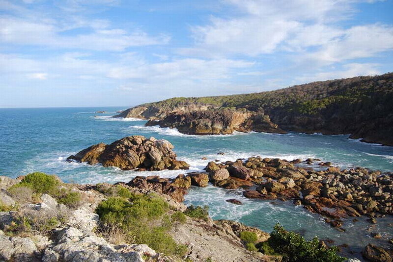 Rocky Coastline — Blue, Serene, Afternoon