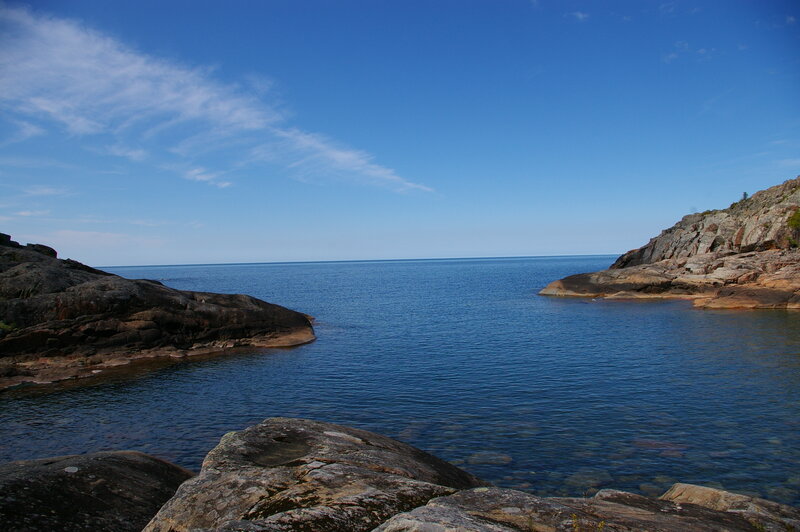 Rocky coastline by the sea