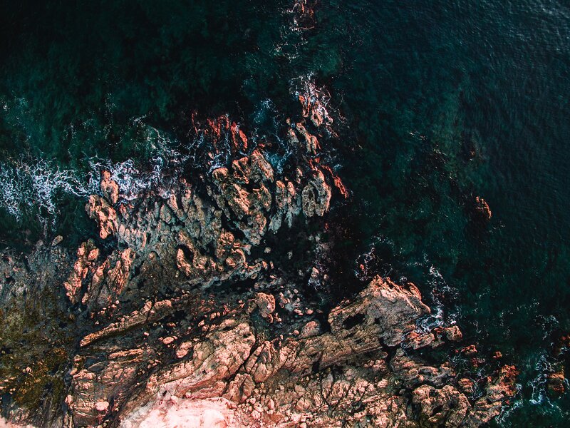 Rocky Coastline from Above