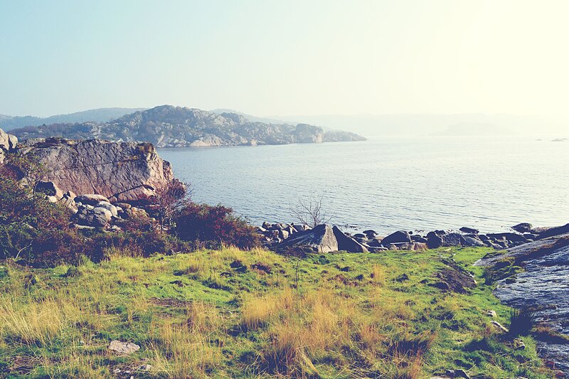 Rocky Coastline — Green, Serene