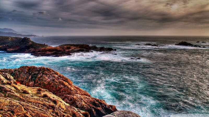 Rocky Coastline Waves