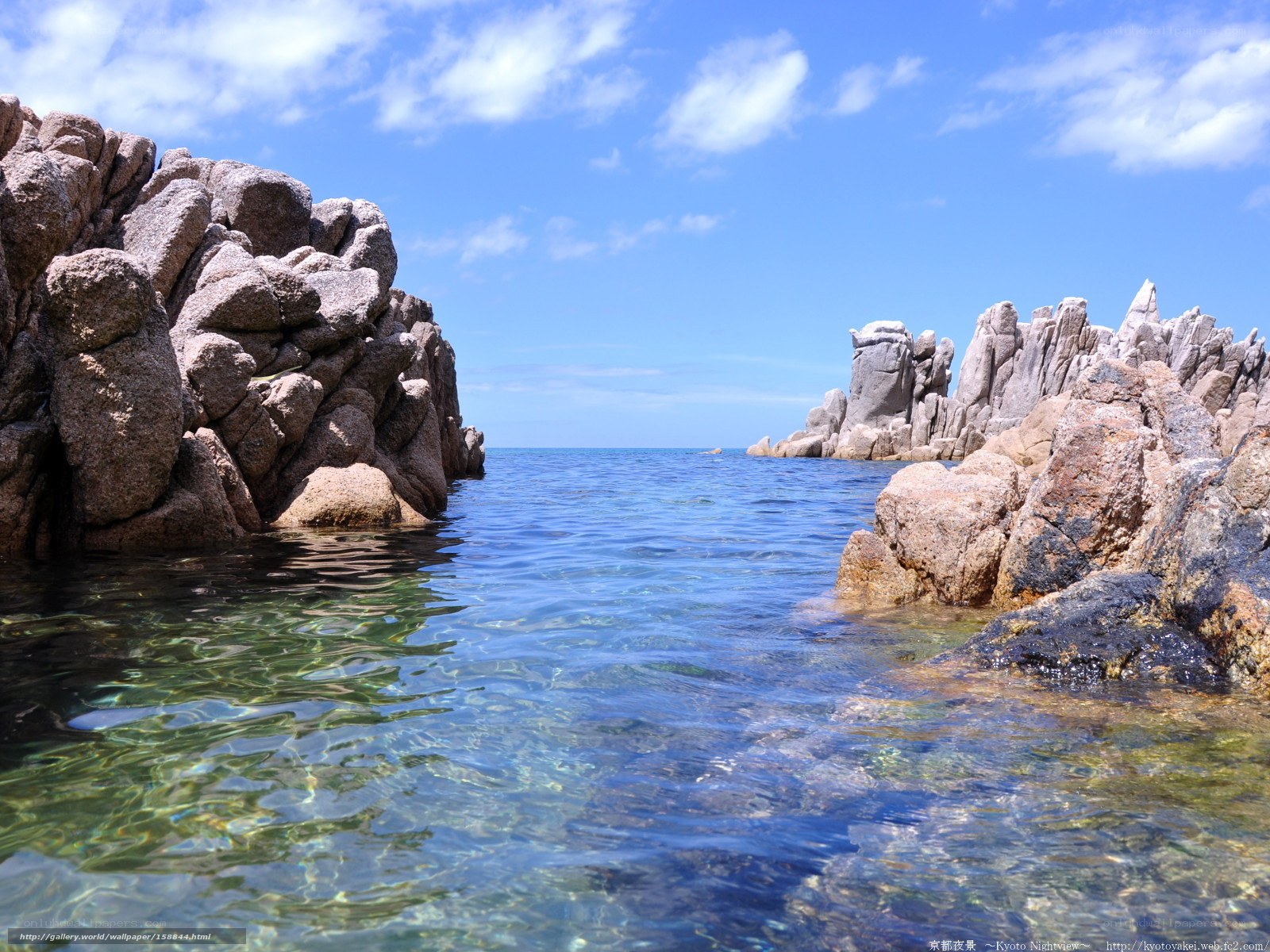 Rocky coastline with clear water