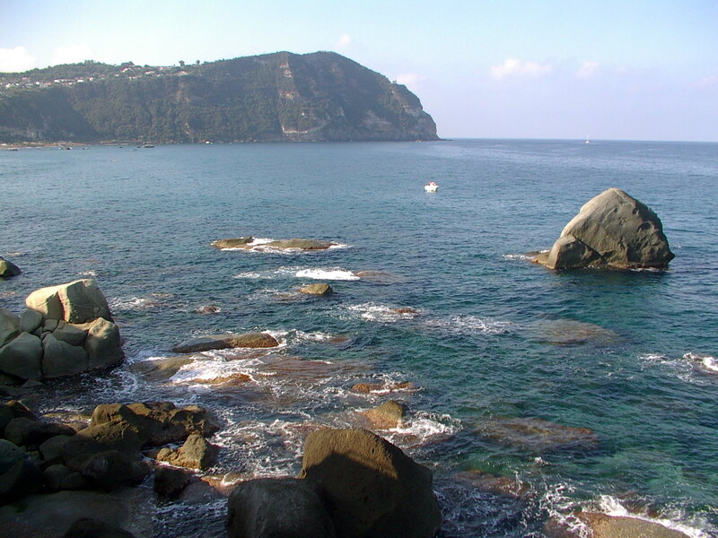 Rocky Coastline with Island