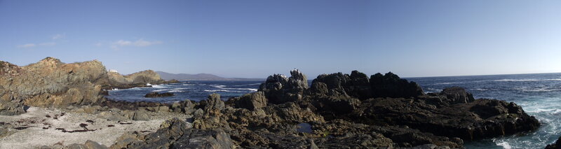 Rocky Coastline with Ocean — Blue, Serene, Afternoon