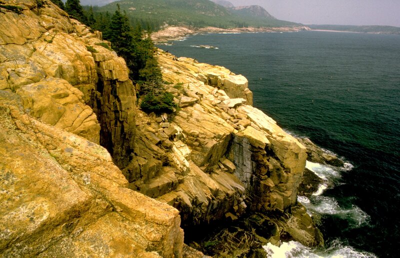 Rocky Coastline with Ocean — Brown, Dramatic