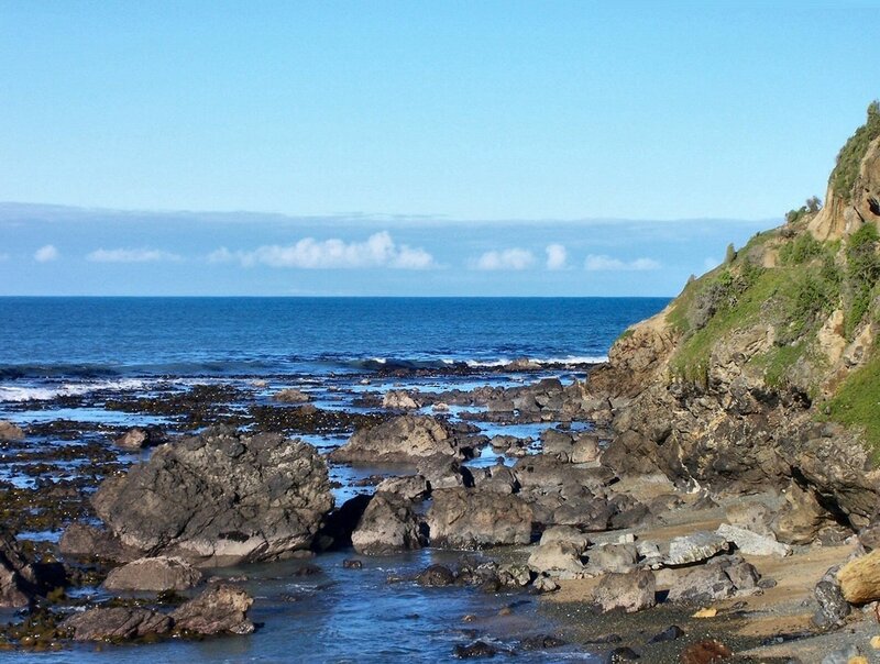 Rocky coastline with ocean view