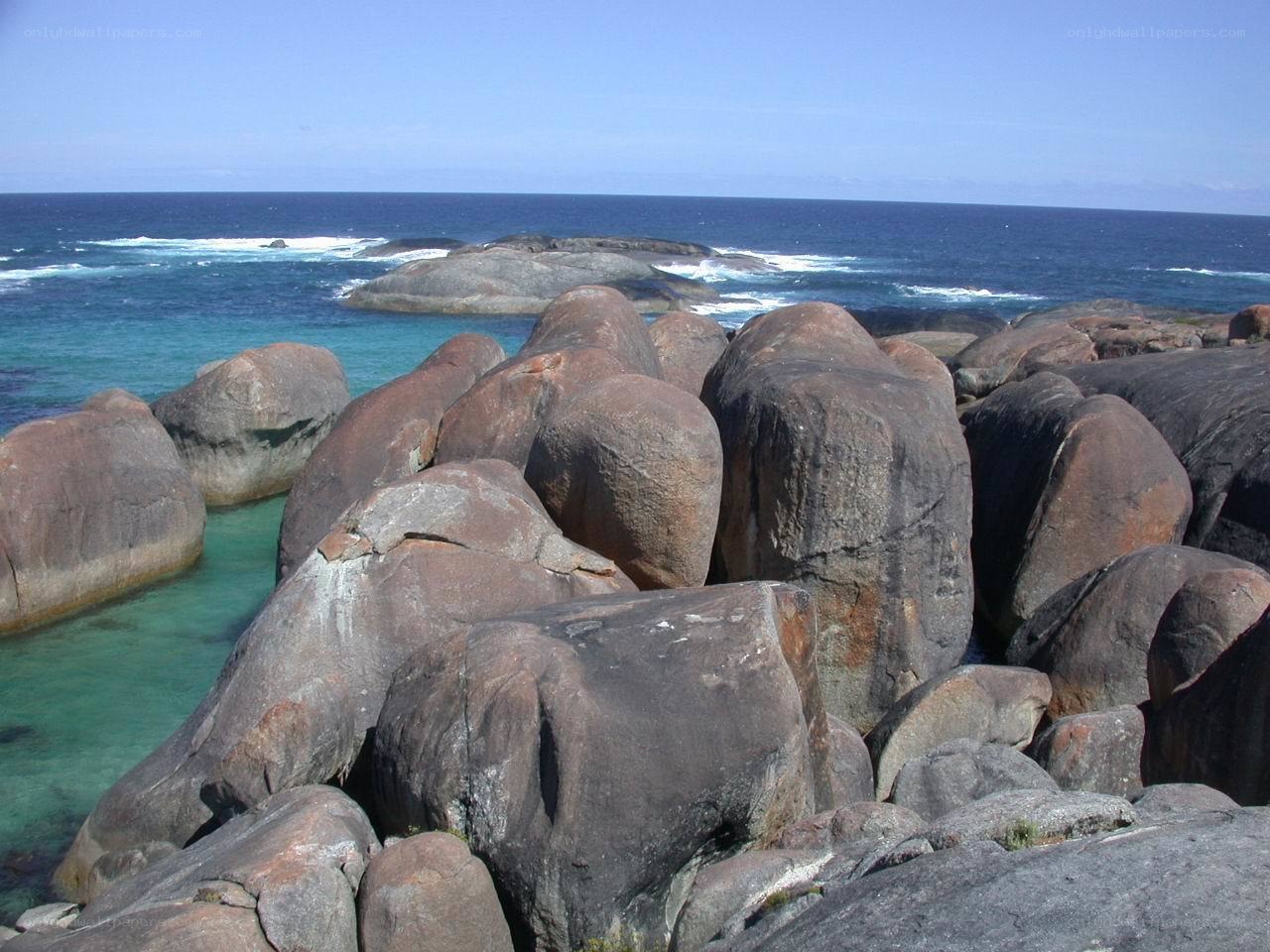 Rocky coastline with ocean view