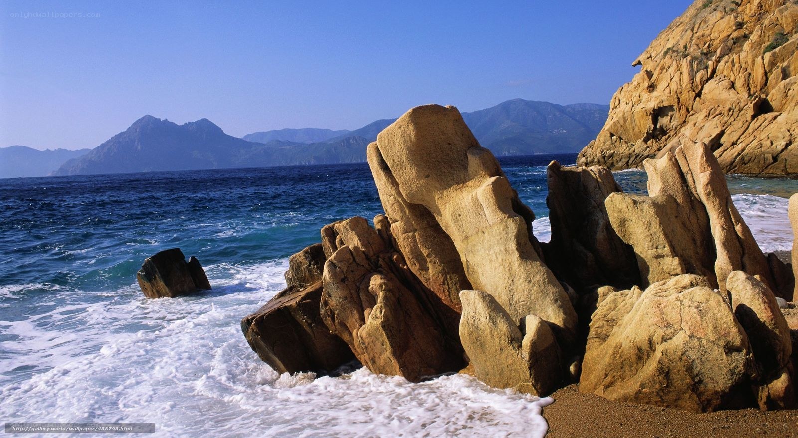 Rocky coastline with ocean waves