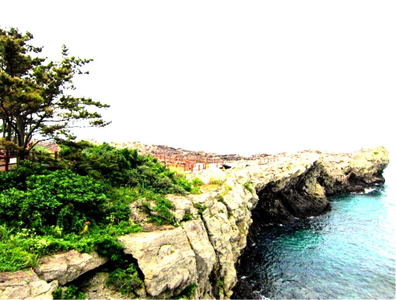 Rocky Coastline with Sea — Green