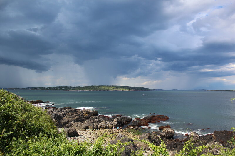 Rocky Coastline with Storm