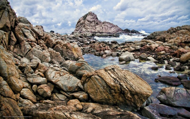 Rocky Coastline with Tide Pool