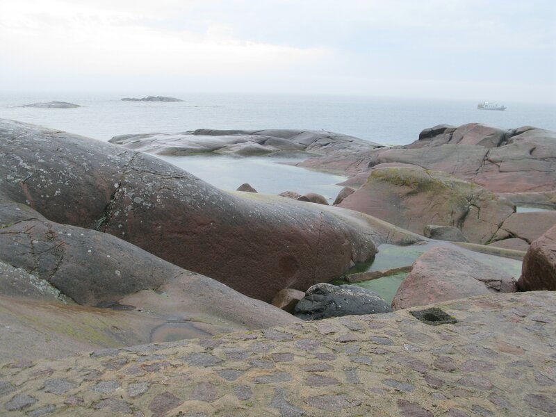 Rocky coastline with tide pools