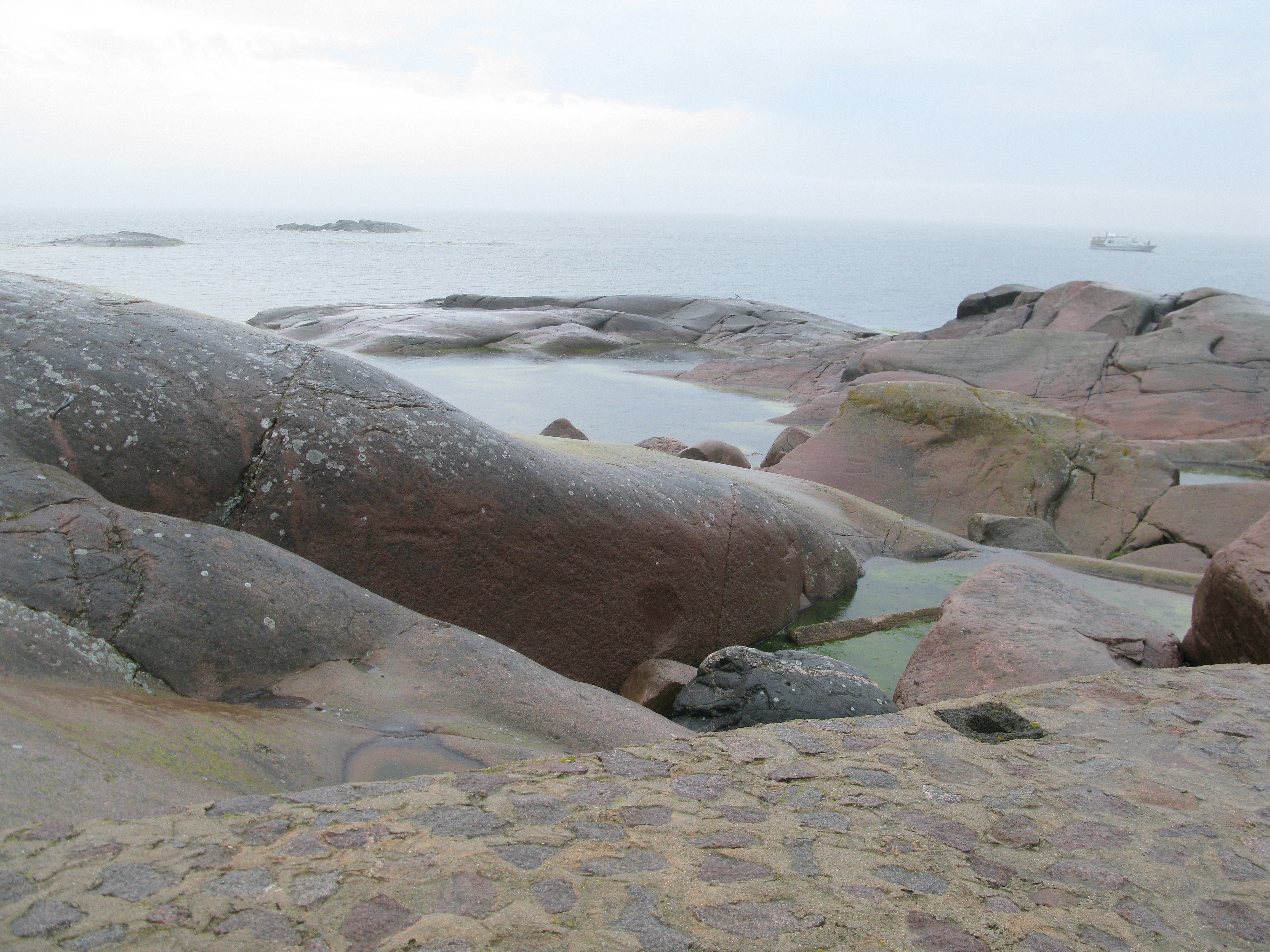 Rocky coastline with tide pools