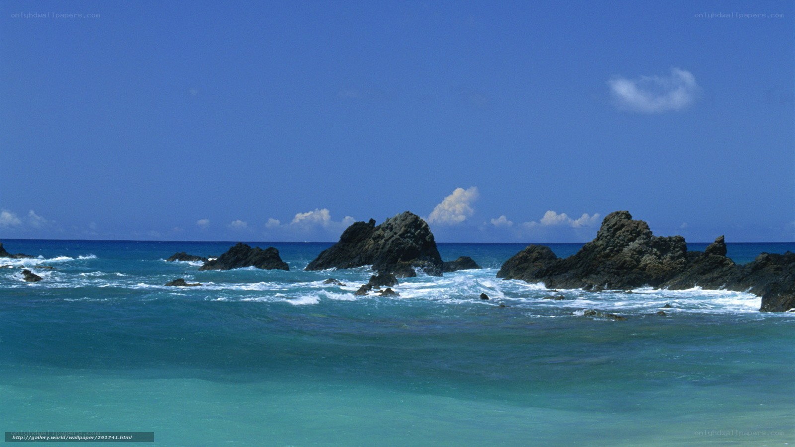 Rocky coastline with turquoise water