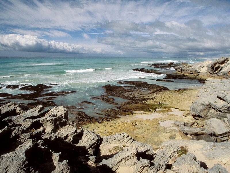 rocky coastline with turquoise water