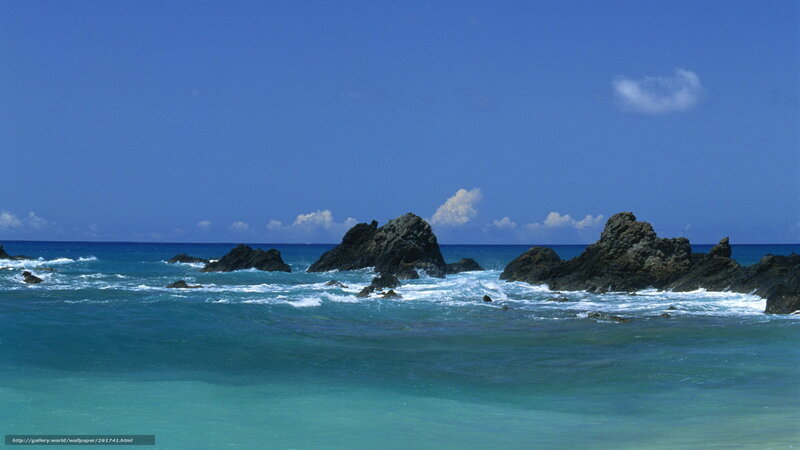 Rocky Coastline with Waves — Blue, Serene, Afternoon, Photograph, Rocks