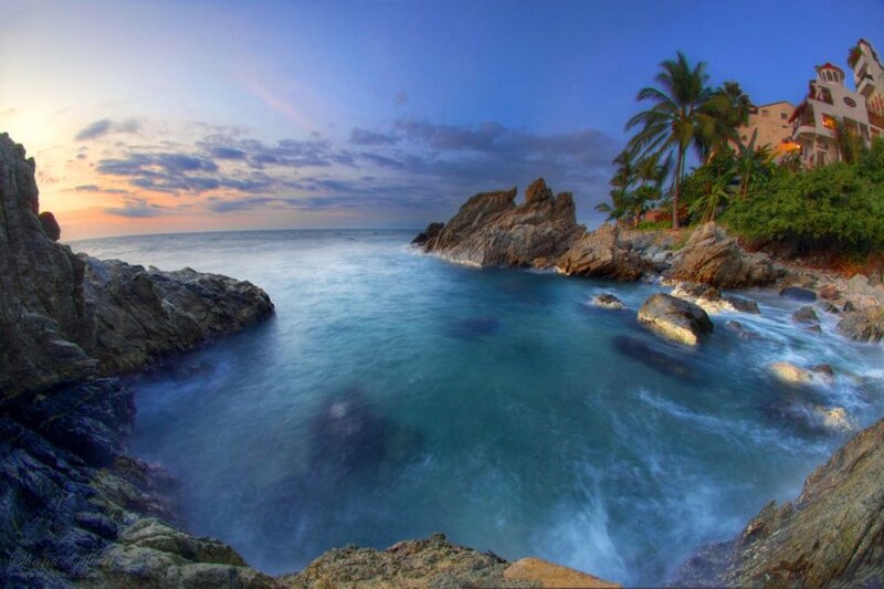 Rocky Cove at Sunset — Blue