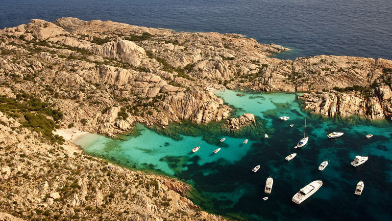 Rocky Cove with Boats