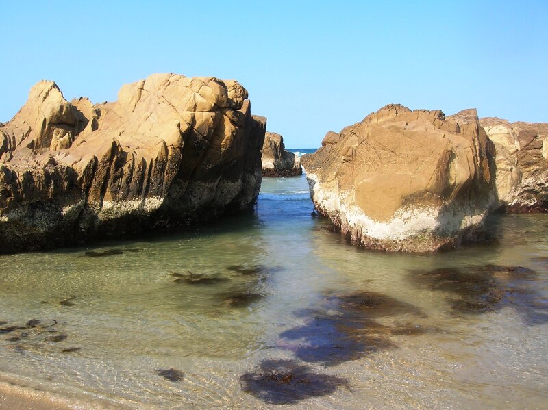 Rocky cove with clear water