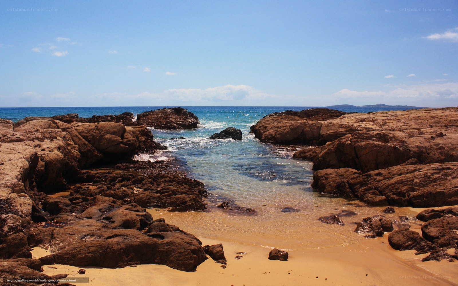 rocky cove with clear water