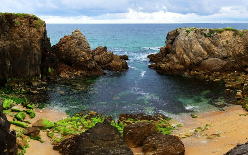 Rocky Cove with Green Algae