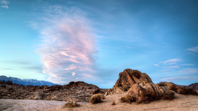 Rocky Desert Landscape — Blue