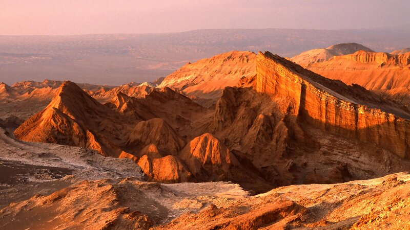 Rocky Desert Landscape — Orange, Dramatic, Sunset, Photograph, Mountains