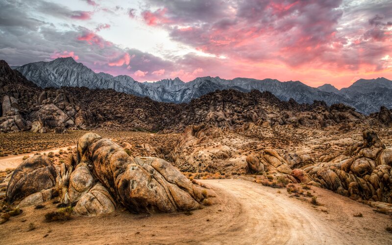 Rocky Desert Landscape — Pink, Dramatic