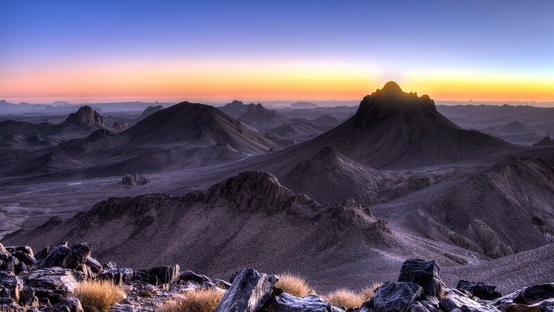 Rocky Desert Mountains — Blue