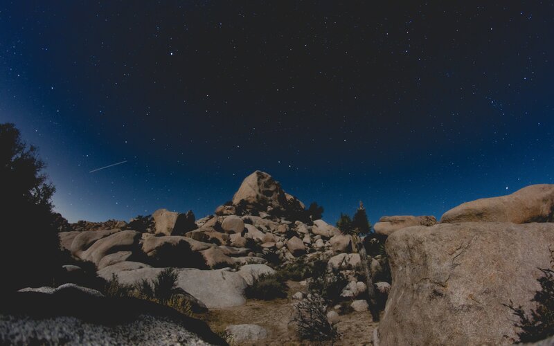 Rocky Desert under Stars