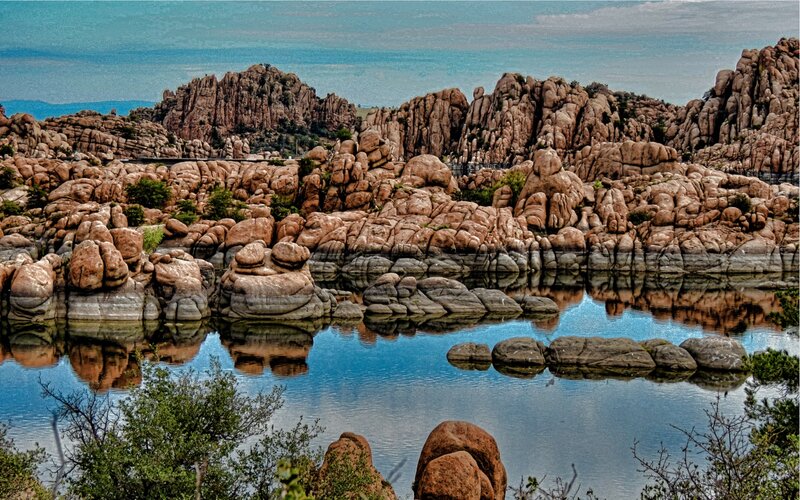 Rocky Formations in Water