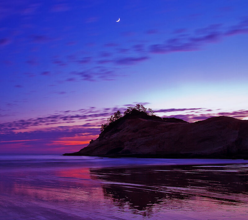 Rocky Headland at Dusk