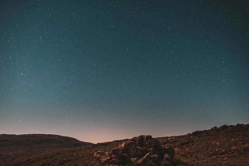 Rocky Hills under Stars