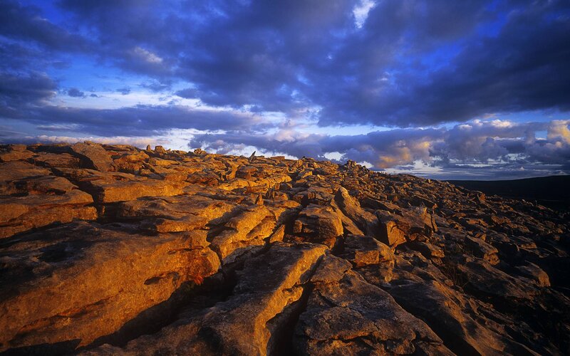 Rocky Hillside at Dusk
