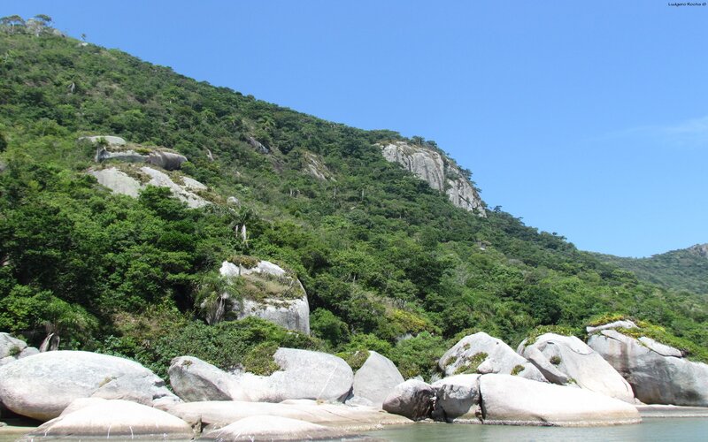 Rocky Hillside by Water