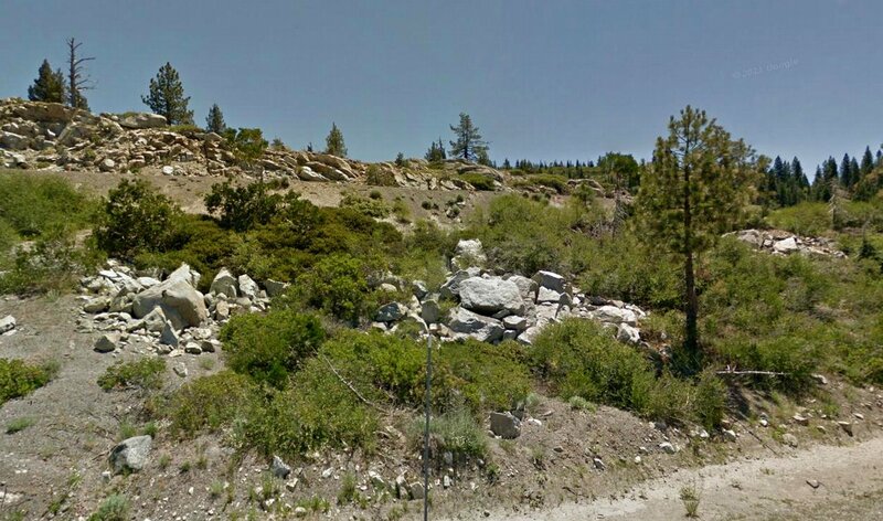 Rocky Hillside with Trees — Green, Natural