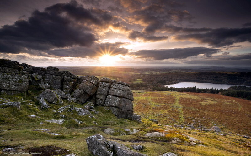 Rocky Hilltop Landscape — Brown
