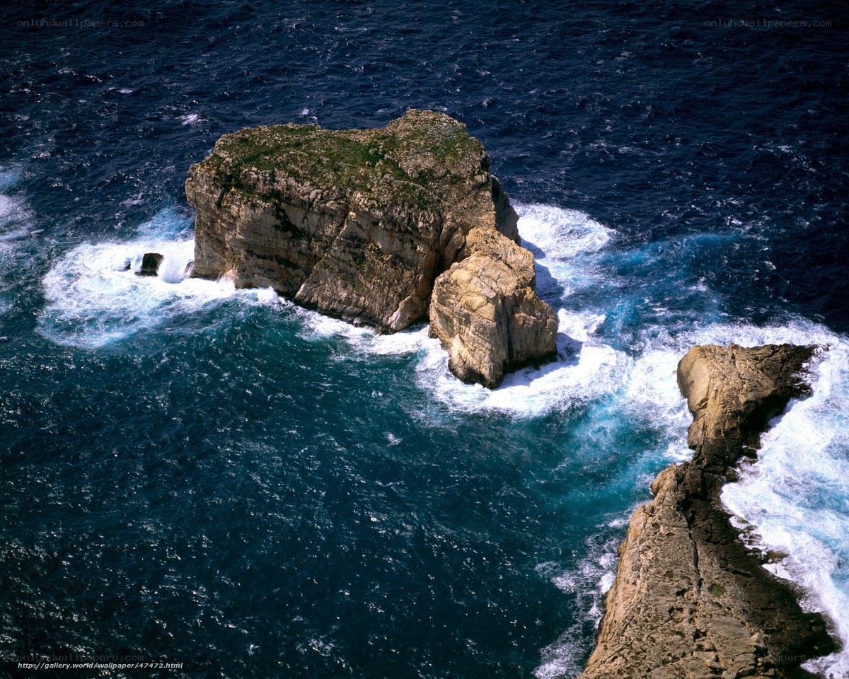 Rocky island in the ocean
