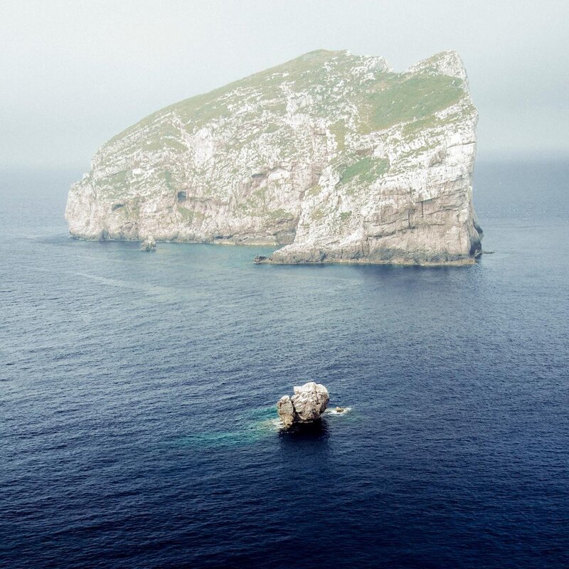 Rocky island in the sea