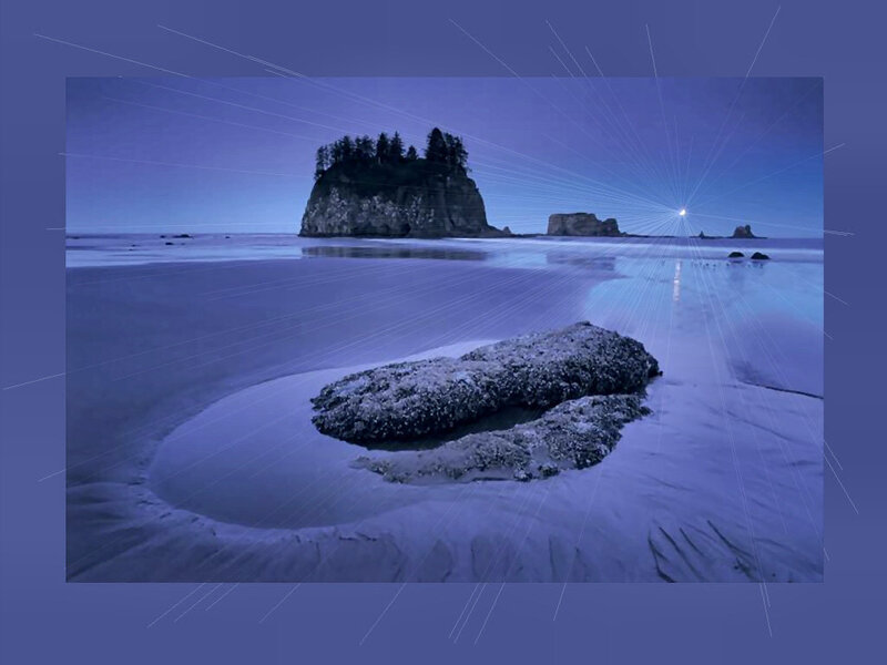 Rocky Island in Tidal Flat