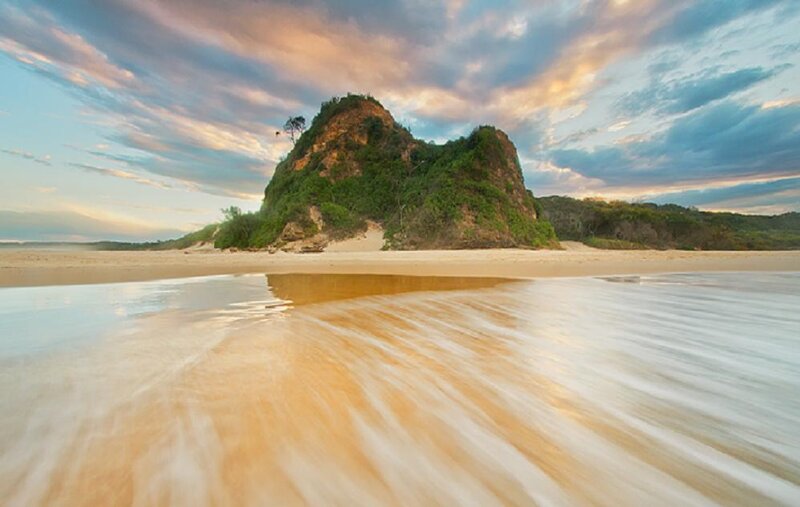 Rocky Island on Beach