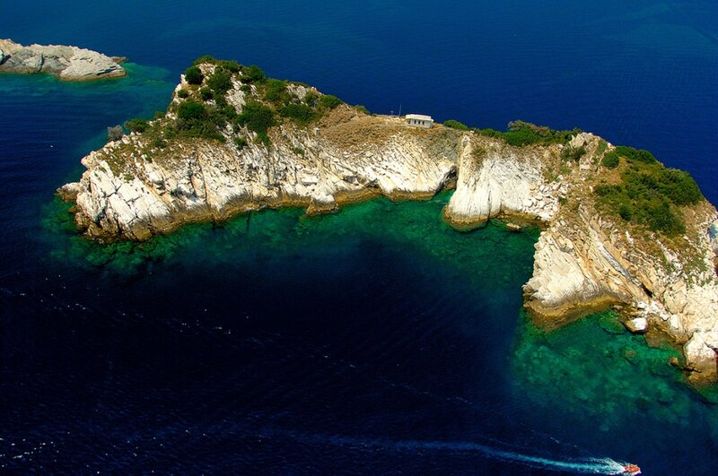 Rocky Island with Building