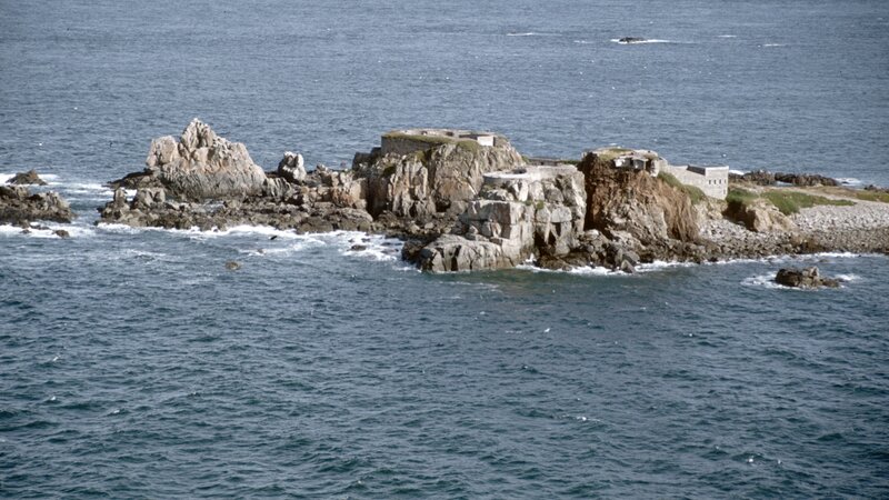 Rocky Island with Fortifications