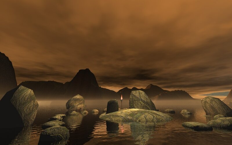 Rocky Island with Torch