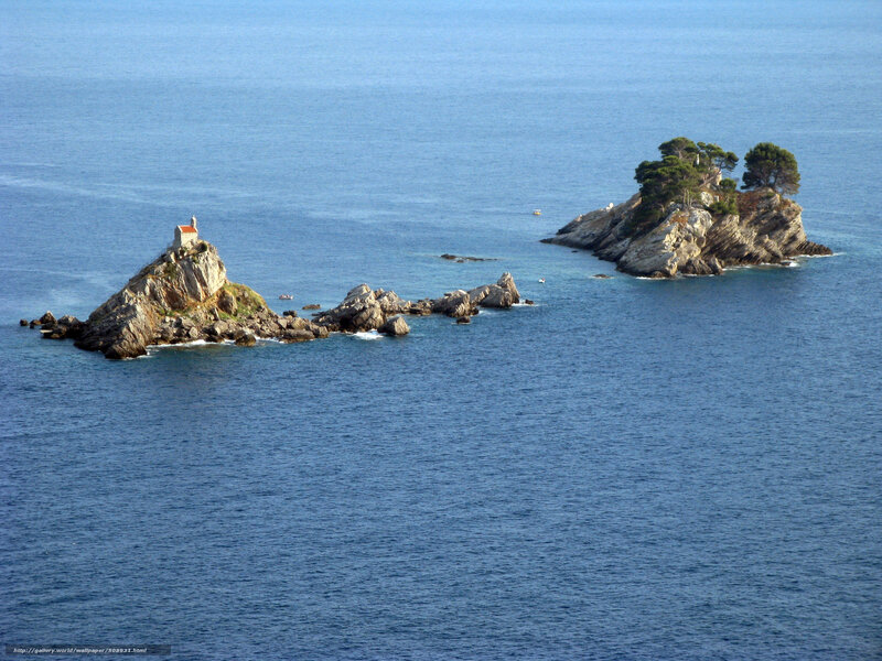 Rocky Islands in Sea — Blue, Serene, Afternoon, Photograph