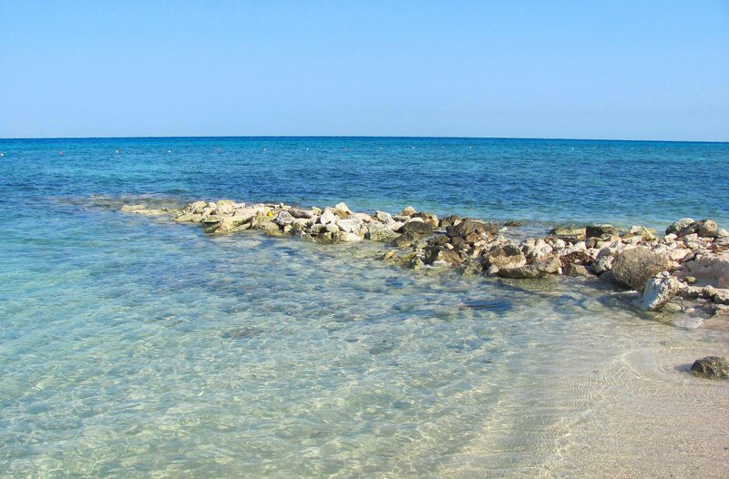 Rocky Jetty in Clear Water