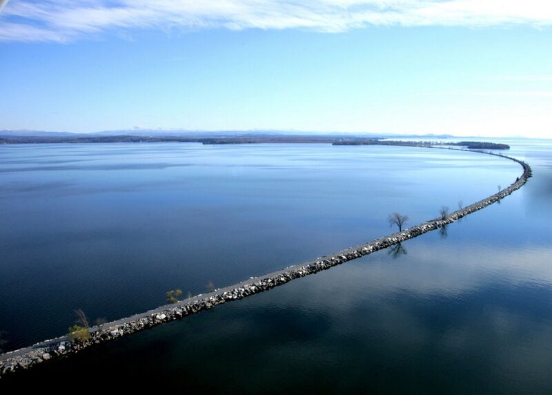 Rocky Jetty in Lake