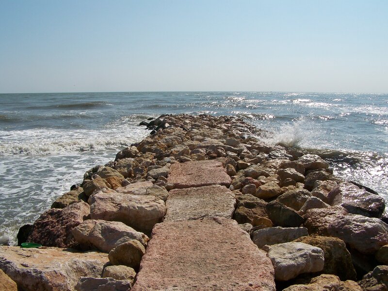 Rocky Jetty in Ocean