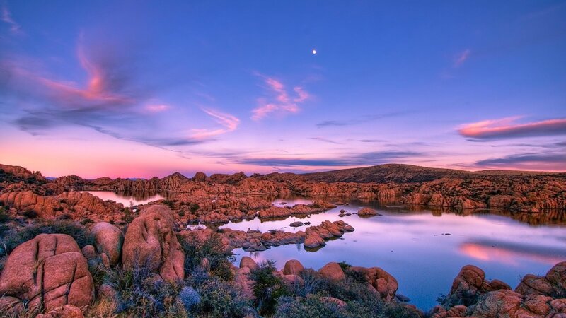 Rocky Lake at Dusk