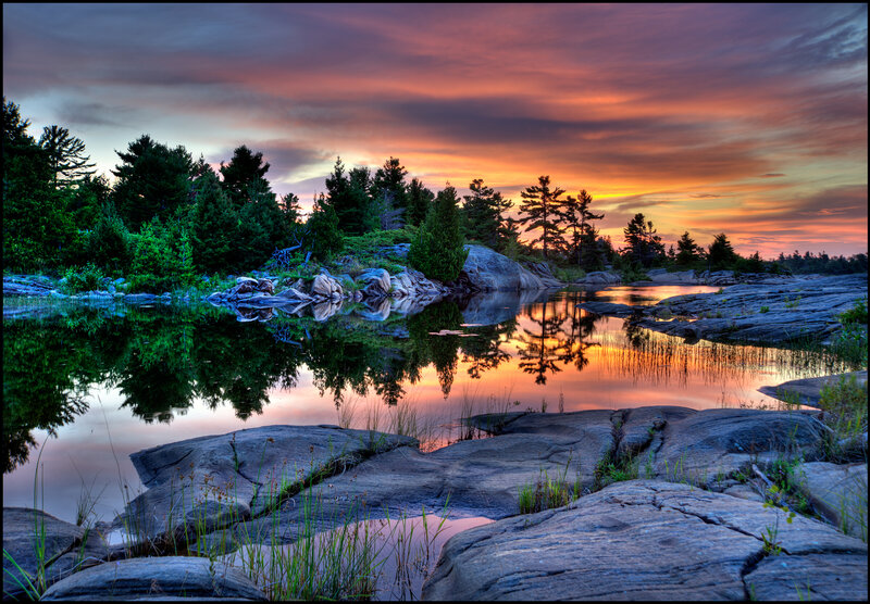 Rocky Lake at Sunset